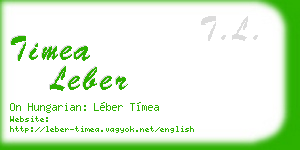 timea leber business card